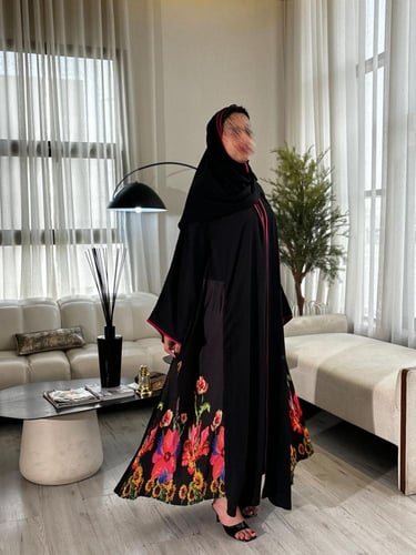 عباية كلوش كريب راقية