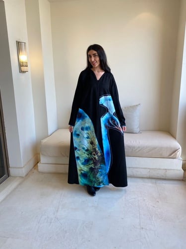 عباية طاووس شامواه شتوية قصة كلوش