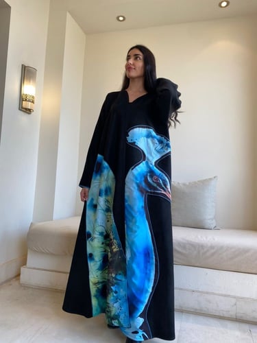 عباية طاووس شامواه شتوية قصة كلوش