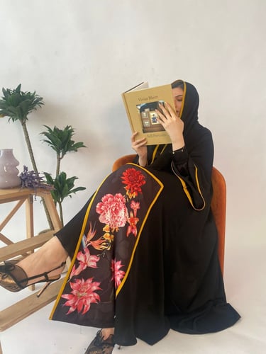 عباية كلوش كريب بلون من اختيارك