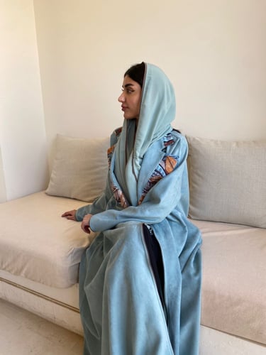عباية نسائية شتوية مفتوحة شامواه كلوش