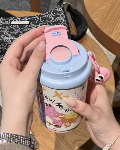 Colorful Coffee cup with strap