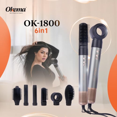 استشوار الشعر الاحترافي 6in1 من اوكيما ok-1800