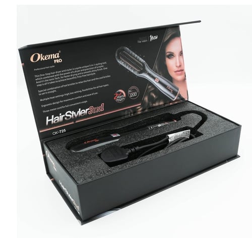 فرشاة واستشوار تصفيف وتمليس الشعر من اوكيما OK-725