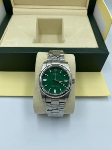 رولكس اويستر بربتشوال رجالي اخضر