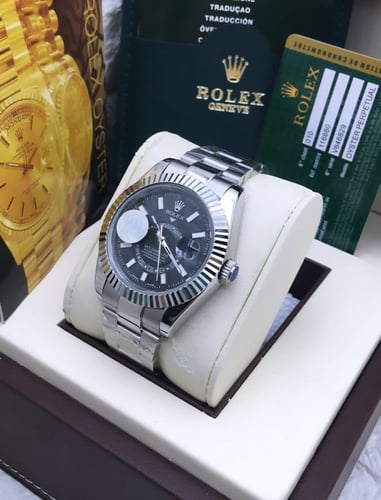 ساعة رولكس رجالي سكاي دولر مينا اسود