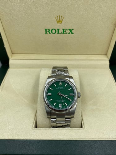 رولكس اويستر بربتشوال رجالي اخضر