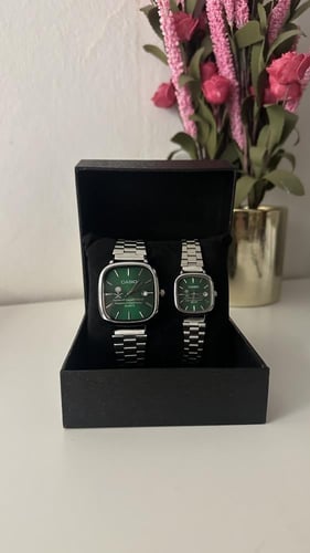 طقم ساعة كاسيو - بشعار السعودية