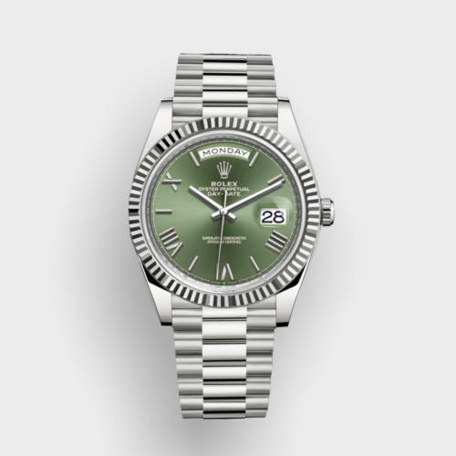 رولكس رجالي داي ديت ايام وتاريخ فضي زيتي
