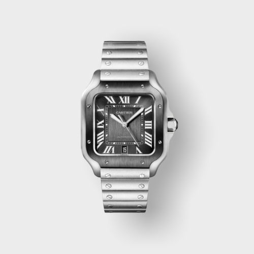 ساعة رجالي كارتييه سانتوس اسود