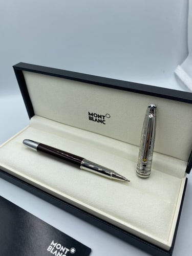 قلم مون بلانك عنابي غامق