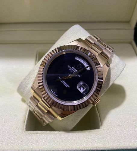 رولكس رجالي داي ديت ايام وتاريخ ذهبي اسود