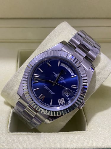 رولكس رجالي داي ديت ايام وتاريخ لون ازرق