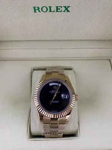 رولكس رجالي داي ديت ايام وتاريخ ذهبي اسود