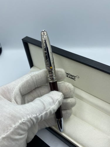 قلم مون بلانك عنابي غامق