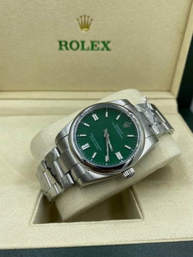 رولكس اويستر بربتشوال رجالي اخضر