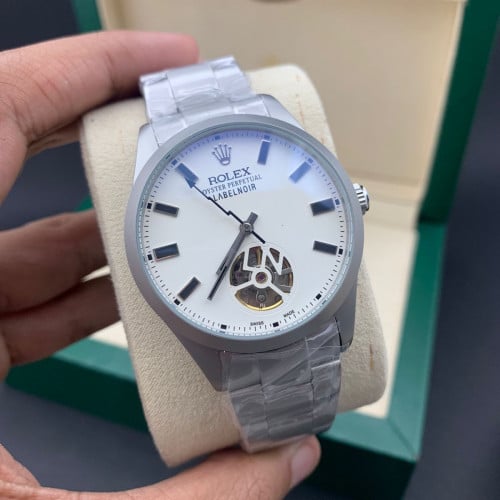 رولكس رجالي لابيلنوير فضي مينا ابيض