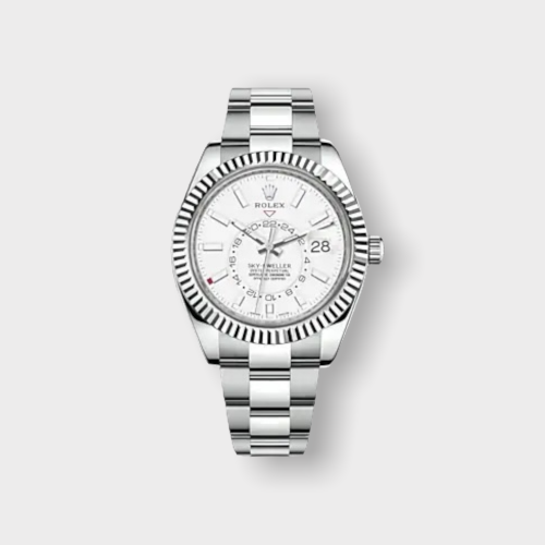ساعة رولكس رجالي سكاي دولر مينا ابيض