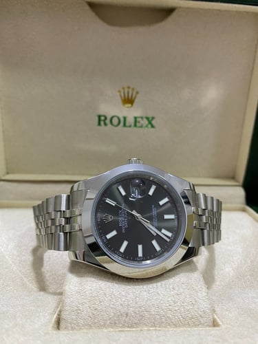 رولكس رجالي ديت جست مينا رمادي