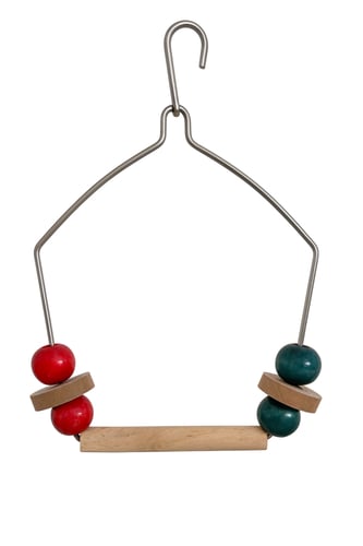 لعبة طيور تعليقة خشبية لأقفاص الطيور - مرجيحة طيور