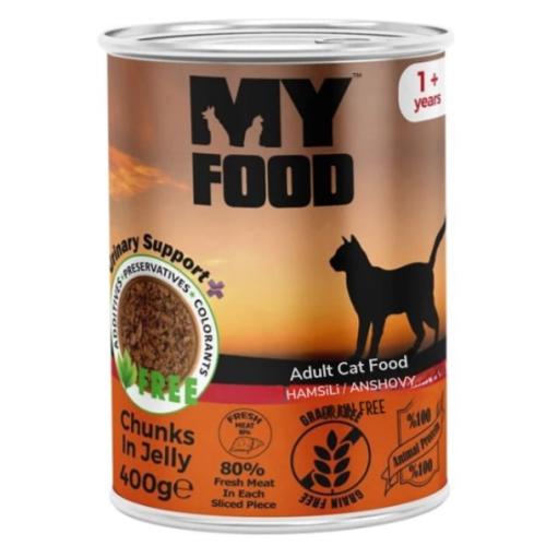 ‎ماي فوود معلبات قطط بالغة سمك الأنشوفة في الجيلي...