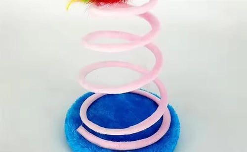 لعبة خدش سنارة مع قاعدة ثابتة لتدريب القطط على الص...