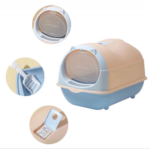 ليتر بوكس مودرن حوض رمل القطط الصغيرة مع مجرفة اضا...