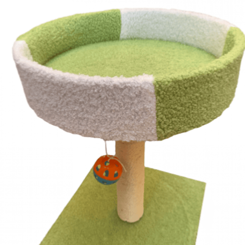 خداشة للقطط 2*1 عمود خدش مع سرير دائري قطني مريح /...