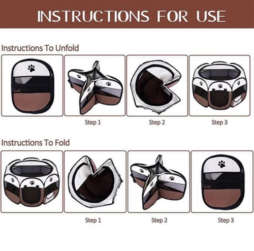 خيمة دائرية قابلة للطي حجم صغير - محبس قطط وحيوانا...