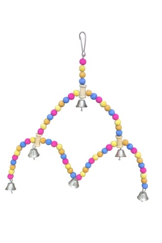 لعبة طيور خرز ملون مع أجراس – Bird Toy Colorful Be...