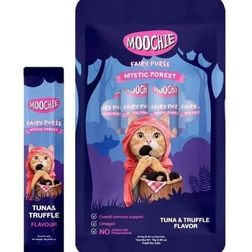 موتشي مكافآت قطط كريمة التونه والفطر البري Moochie...