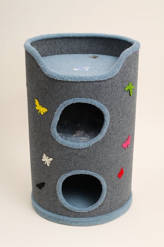 خداشة قطط برج قطط اسطواني - بيوت قطط مقاسات متعددة