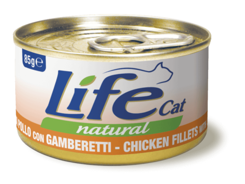 لايف كات معلبات الدجاج مع الجمبري Life cat | Natur...
