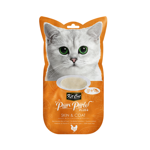 مكافآت قطط كت كات هريسة الدجاج وزيت السمك (العناية...