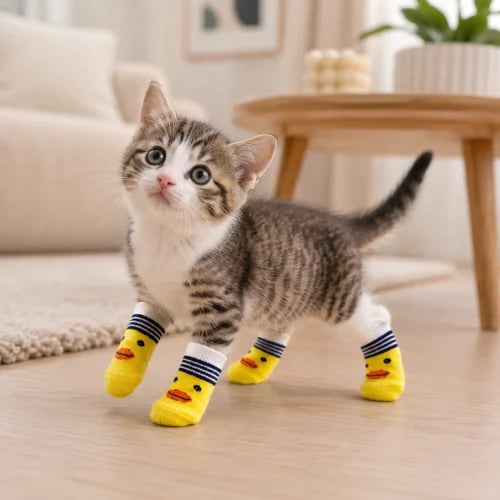 جوارب قطط مانعة للانزلاق – مقاس صغير Anti-Slip Cat Socks – Size S
