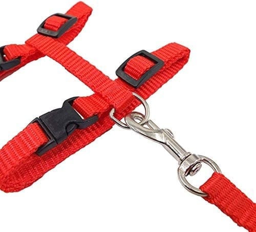 مشد و حزام للحيوانات الأليفة والقطط بطوق من النايل...