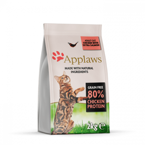 ابلاوز طعام جاف للقطط البالغة دجاج مع سالمون Appla...