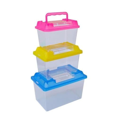 حوض بلاستيك متوسط لتربية الفروخ والهامستر والزواحف...