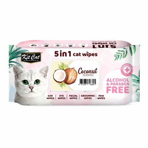 كت كات مناديل معطرة 5في1 برائحة جوز الهند 80 منديل...