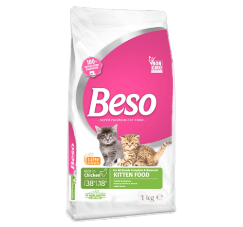 بيسو طعام جاف للقطط الصغيرة نكهة الدجاج اللذيذة Be...