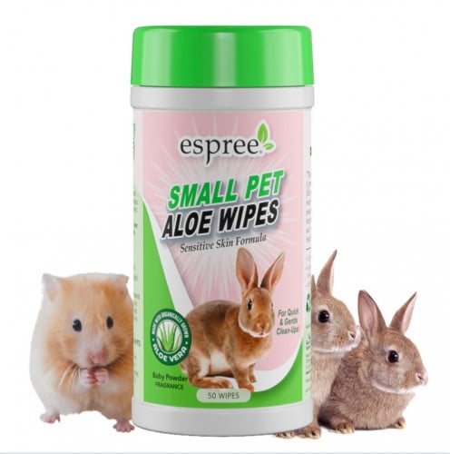 اسبري مناديل رطبة للحيوانات الصغيرة برائحة بودرة ا...
