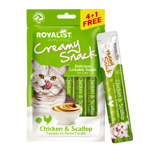 روياليست مكافآت قطط كريمية نكهة الدجاج والمحار ‏Ro...