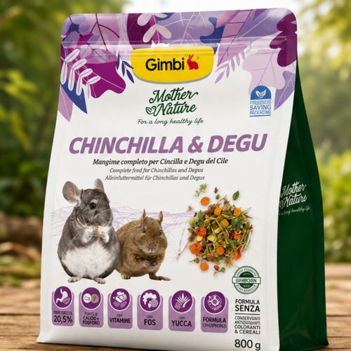 جيمبي غذاء الشنشيلا والديغو 800 جم Gimbi Chinchilla & Degu Complete Food 800