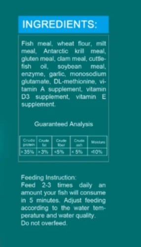 طعام سمك الفايتر حبيبات البروتين AQUAV BETTA Pelle...