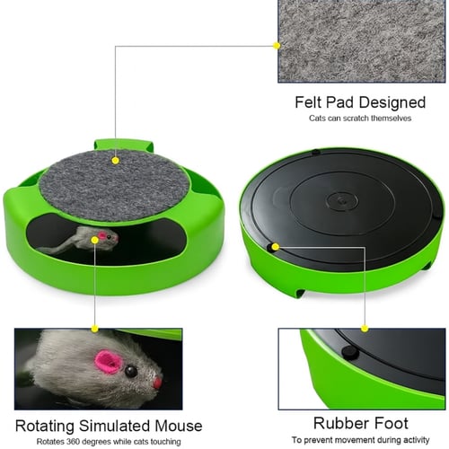لعبة القطط التفاعلية مع فأر دوار وسطح خدش – لتنمية...