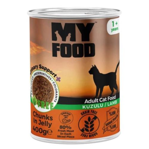‎ماي فوود معلبات قطط بالغة لحم الضأن في الجيلي 400...