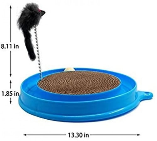 لعبة قطط - لوحة خدش دائرية مع 2 كرة بلاستك