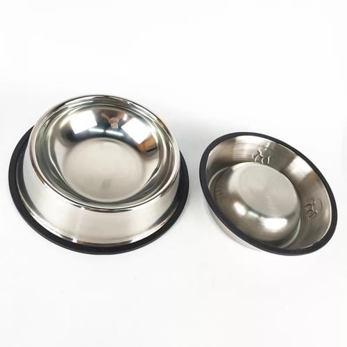 صحن ستانلس ستيل منفرد للاكل الجاف أو الرطب - حجم ك...