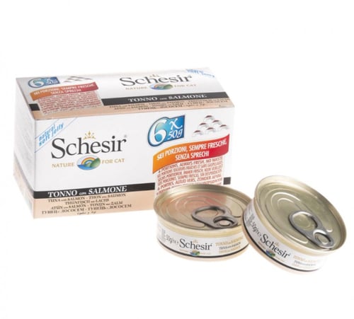 شيزر معلبات التونه مع السالمون في الجيلي 6x50 عبوا...