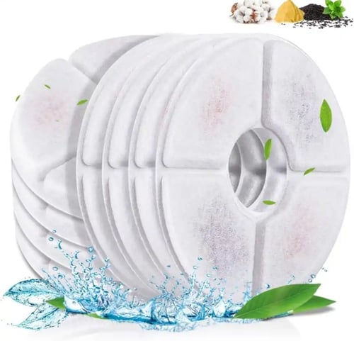 فلتر نافورة القطط والحيوانات الاليفة - 4 شرائح لتن...